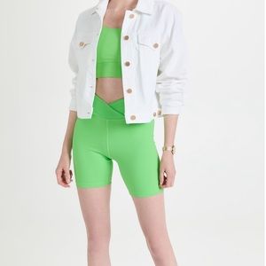 Year Of Ours Green Ribbed Workout Set Small